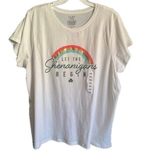 "Let the Shenanagins Begin" New Saint Patrick's Graphic T-shirt  Women's XXL